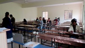 Students appearing for exams ay Ranchi University